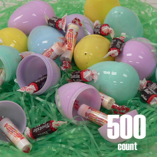 Plastic Easter eggs filled with Candy-500